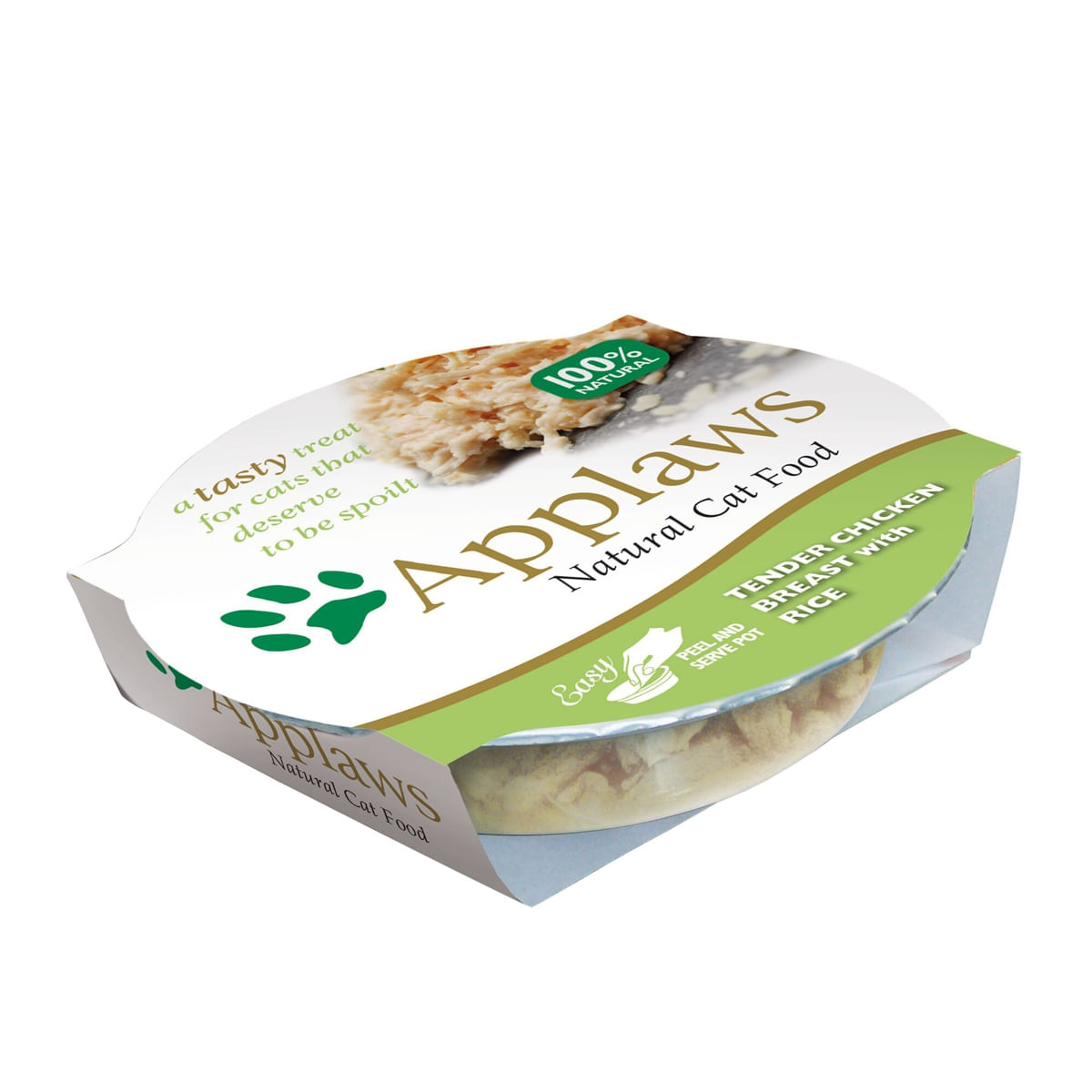 APPLAWS, Piept Pui și Orez, bol hrană umedă pisici, (în supă), 60g - poza 2