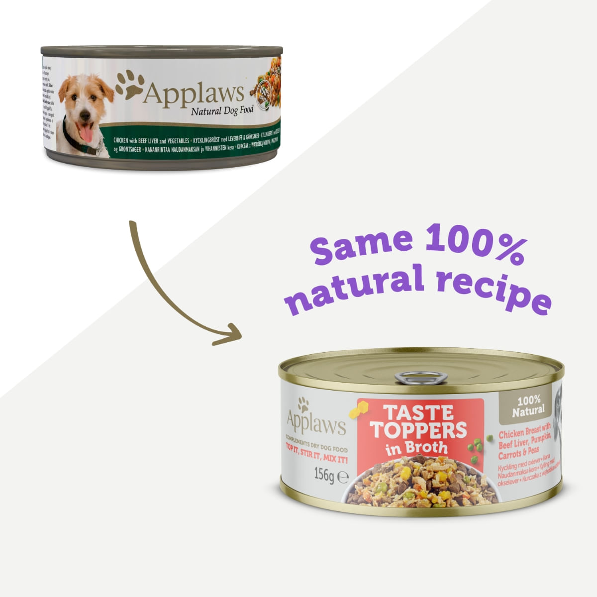 APPLAWS, Pui, Ficat Vită și Legume, conservă hrană umedă câini, (în supă), 156g - poza 2