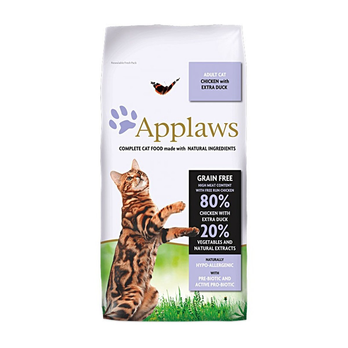 APPLAWS, Pui și Rață, hrană uscată pisici, 2kg - poza 2