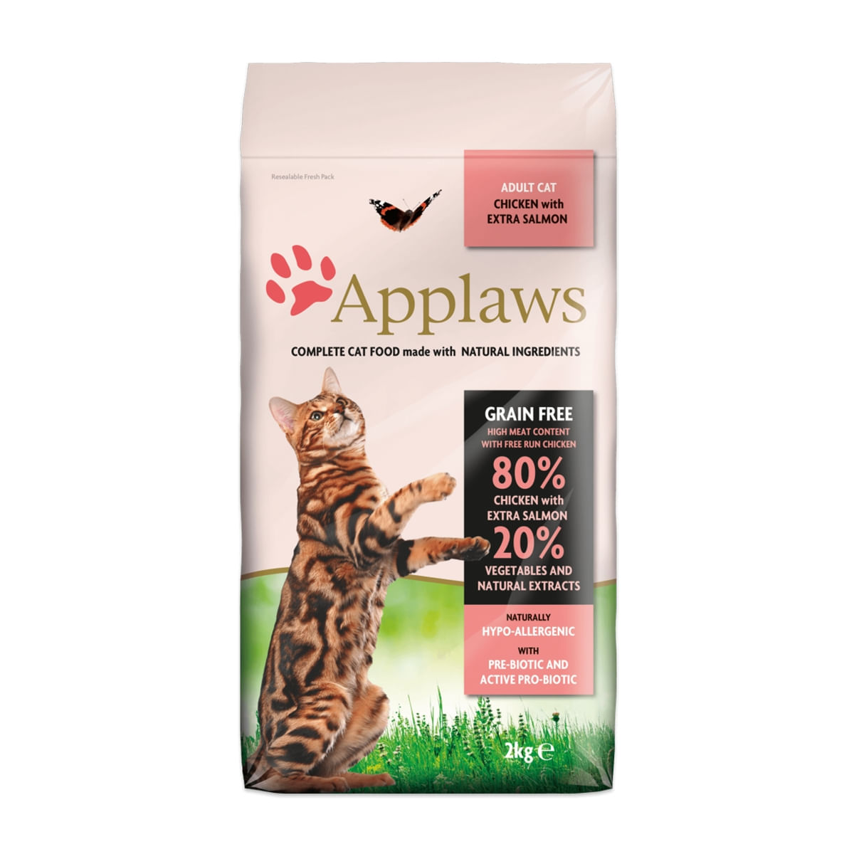 APPLAWS, Pui și Somon, hrană uscată pisici, 2kg - poza 2