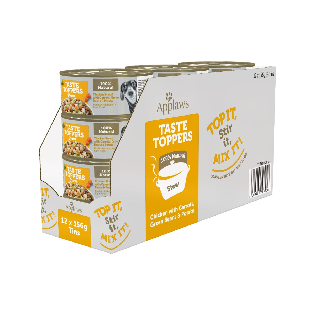APPLAWS Taste Toppers Tocăniță, XS-XL, Pui și Legume, conservă hrană umedă monoproteică fără cereale câini, (în sos), 156g - poza 3