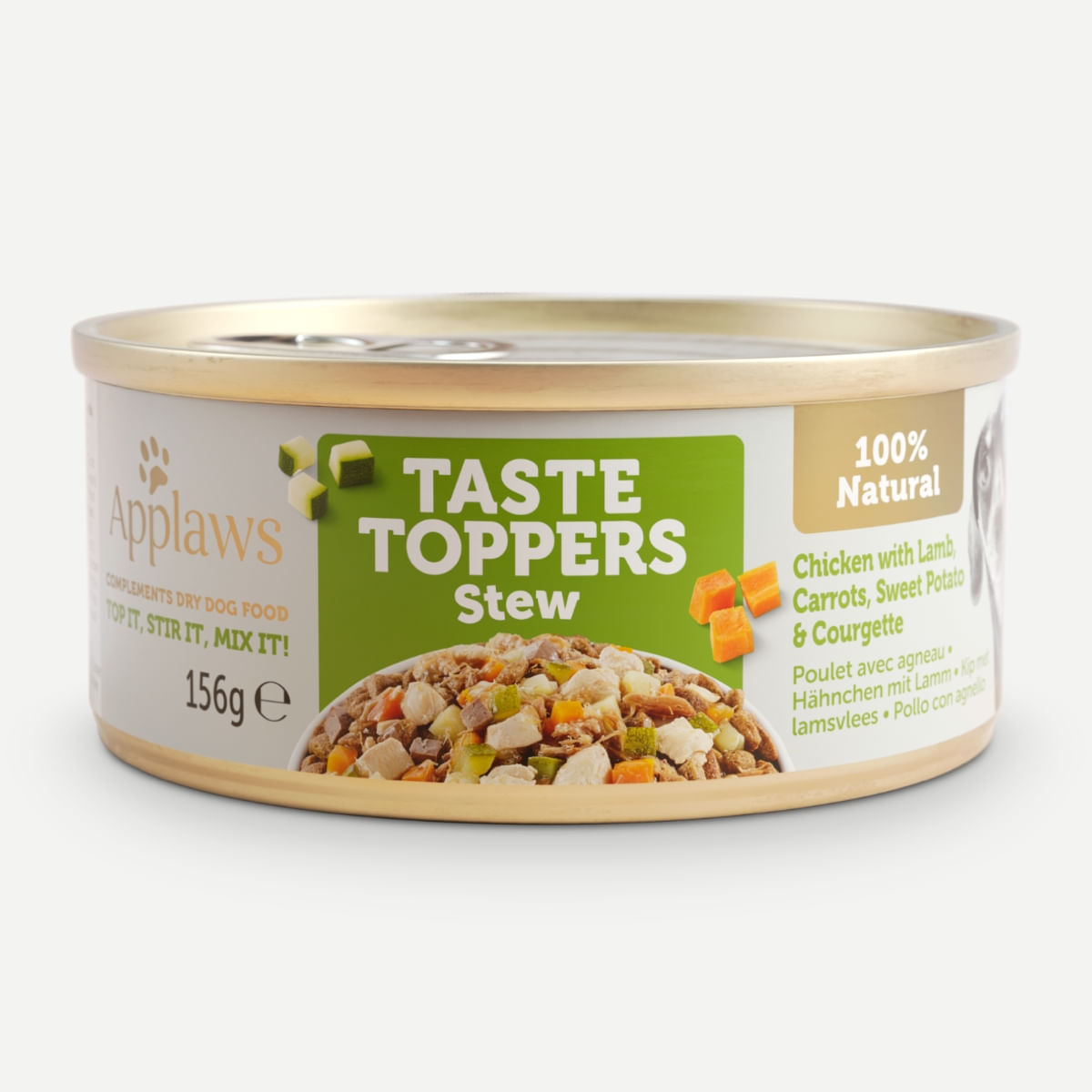 APPLAWS Taste Toppers Tocăniță, XS-XL, Pui și Miel, conservă hrană umedă fără cereale câini, (în sos), 156g - poza 1
