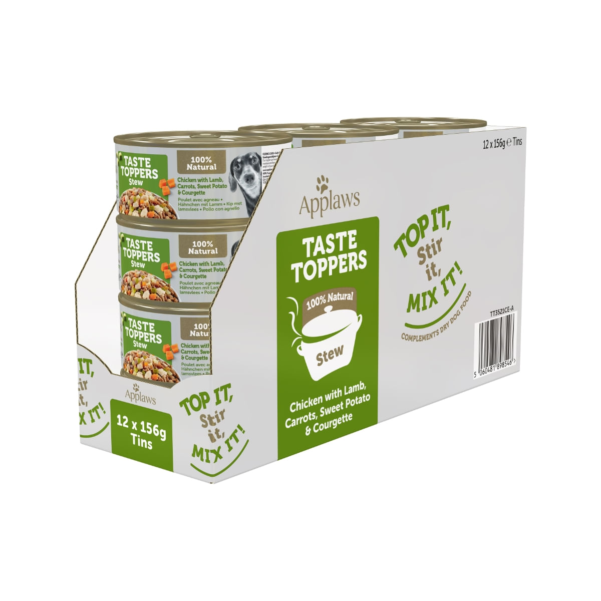 APPLAWS Taste Toppers Tocăniță, XS-XL, Pui și Miel, conservă hrană umedă fără cereale câini, (în sos), 156g - poza 2