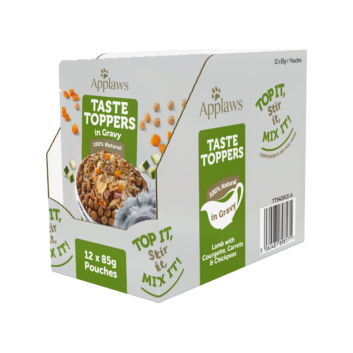 APPLAWS Taste Toppers, XS-XL, Miel și Legume, plic hrană umedă fără cereale câini, (în sos), 85g - poza 3