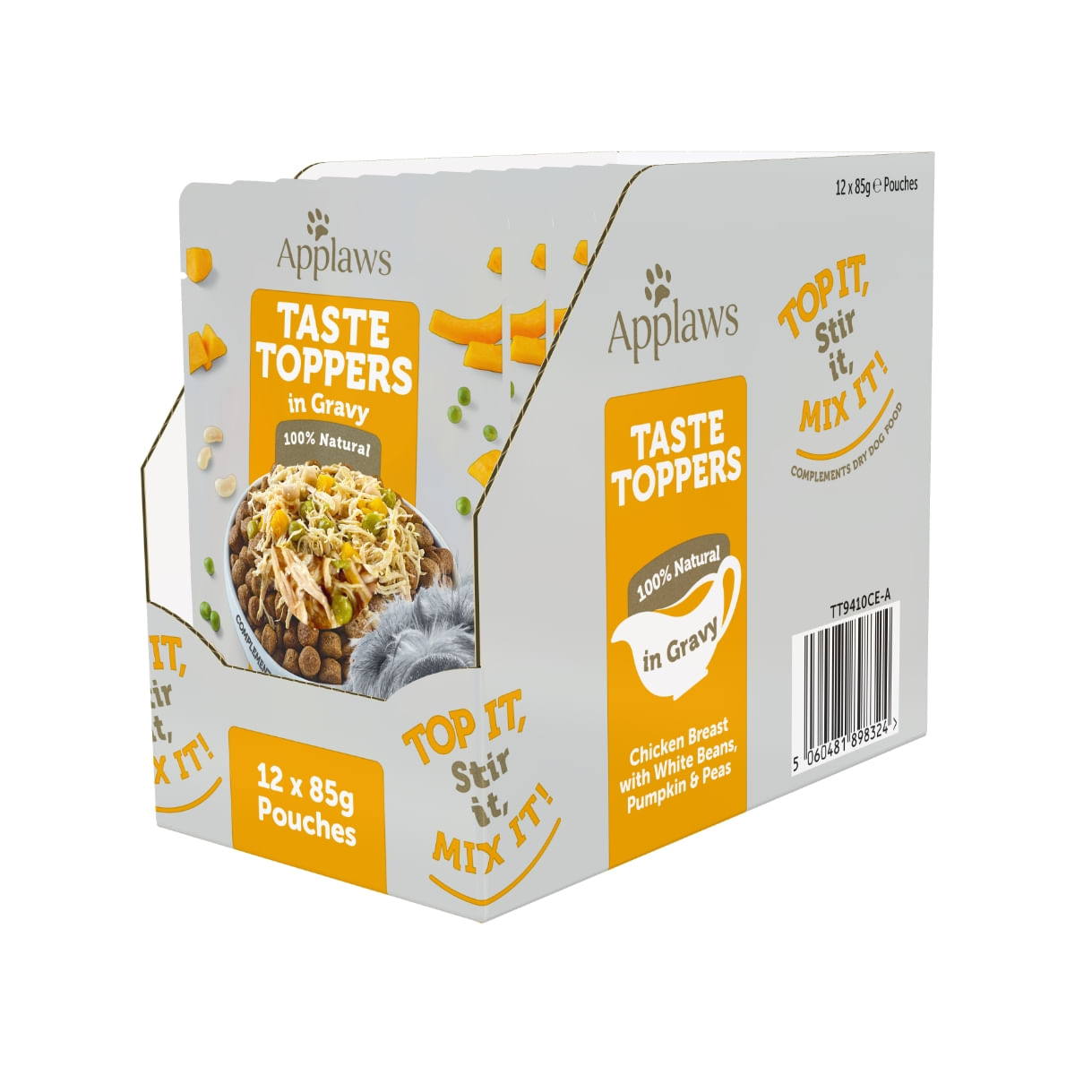 APPLAWS Taste Toppers, XS-XL, Pui și Legume, plic hrană umedă monoproteică fără cereale câini, (în sos), 85g - poza 3