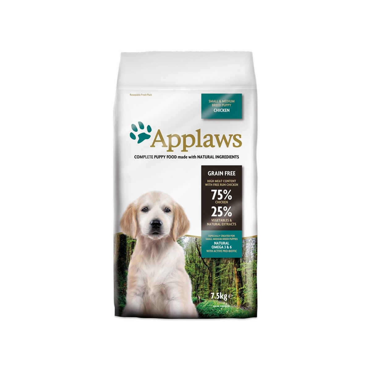 APPLAWS, XS-M, Pui și Legume, hrană uscată fără cereale câini junior, 7.5kg - poza 2
