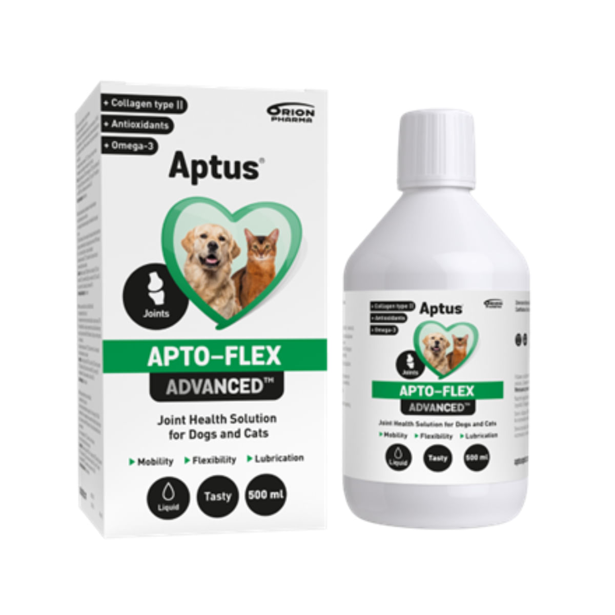 APTUS Apto-Flex Advanced, supliment sistem articular câini, suspensie orală APTUS Apto-Flex Advanced, XS-XL, supliment sistem articular câini și pisici, flacon, 500ml suspensie orală - poza 1