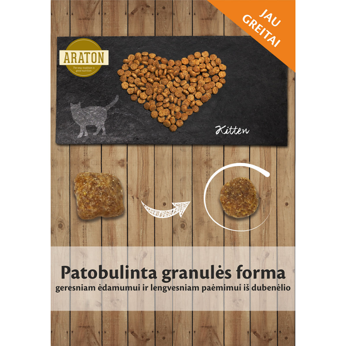 ARATON Kitten, Pui, hrană uscată pisici junior, 15kg - poza 3
