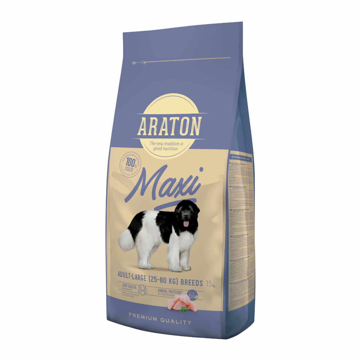 ARATON Maxi Adult, L-XL, Pasăre, hrană uscată câini, 15kg - poza 1