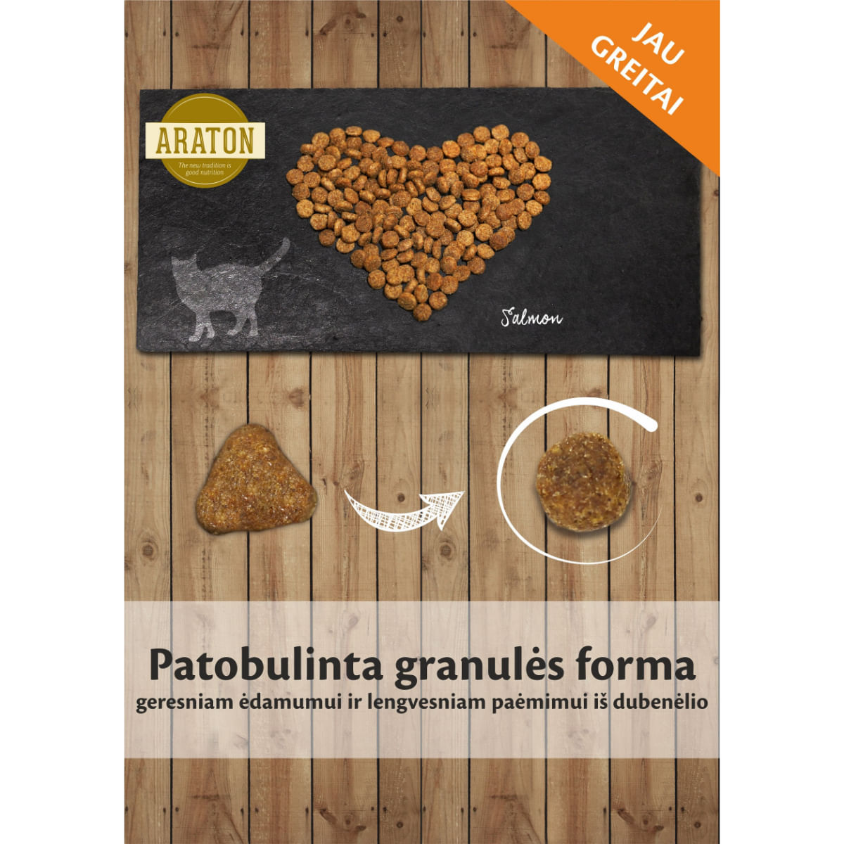 ARATON, Somon, hrană uscată pisici, 15kg - poza 3