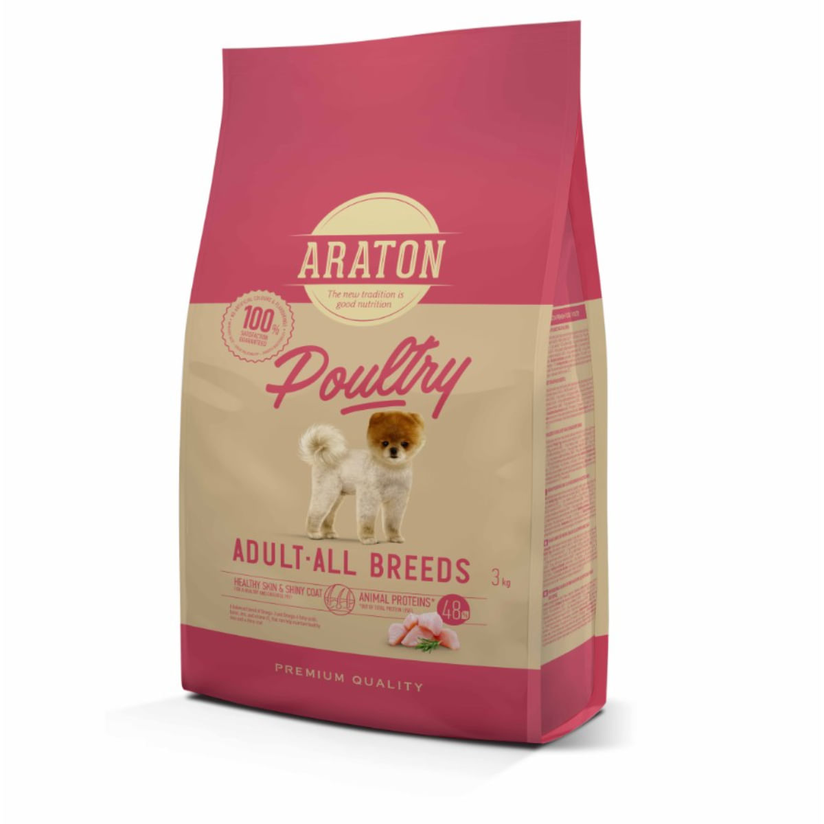 ARATON, XS-M, Pasăre, hrană uscată câini, 15kg - poza 1