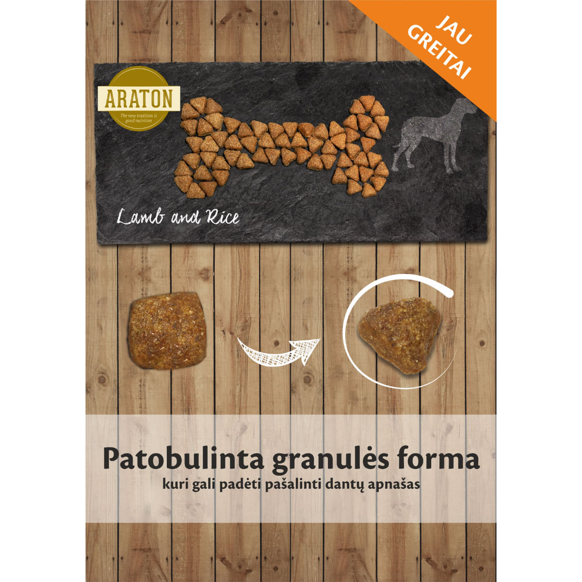 ARATON, XS-XL, Miel și Orez, hrană uscată câini, 15kg - poza 3