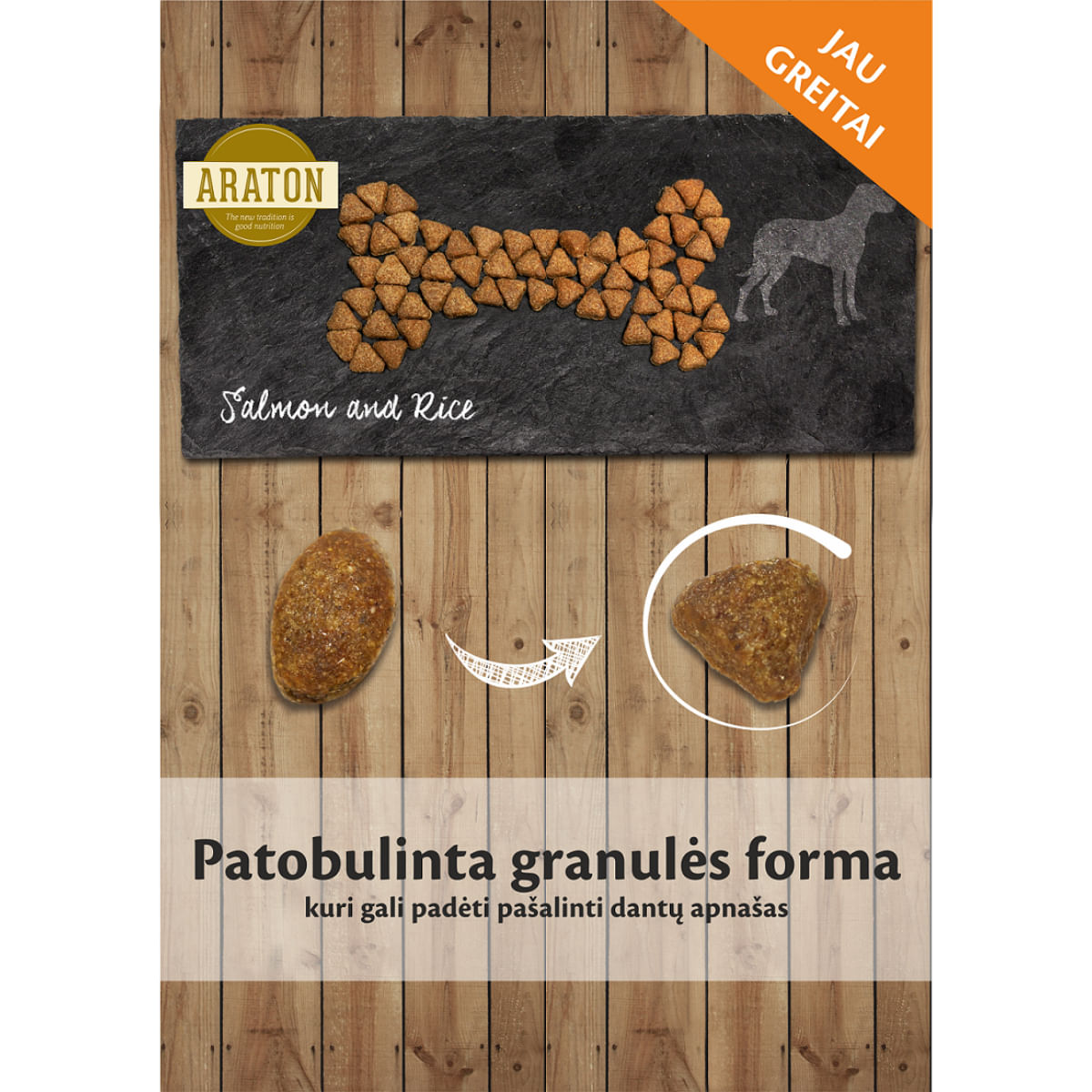 ARATON, XS-XL, Somon și Orez, hrană uscată câini, 15kg - poza 3
