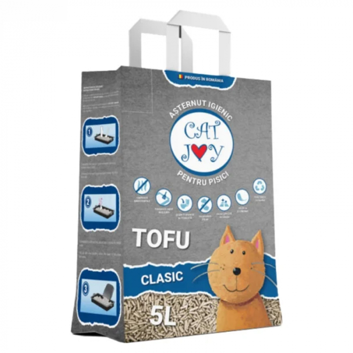 Asternut igienic pentru pisici Cat Joy Tofu Clasic 5L