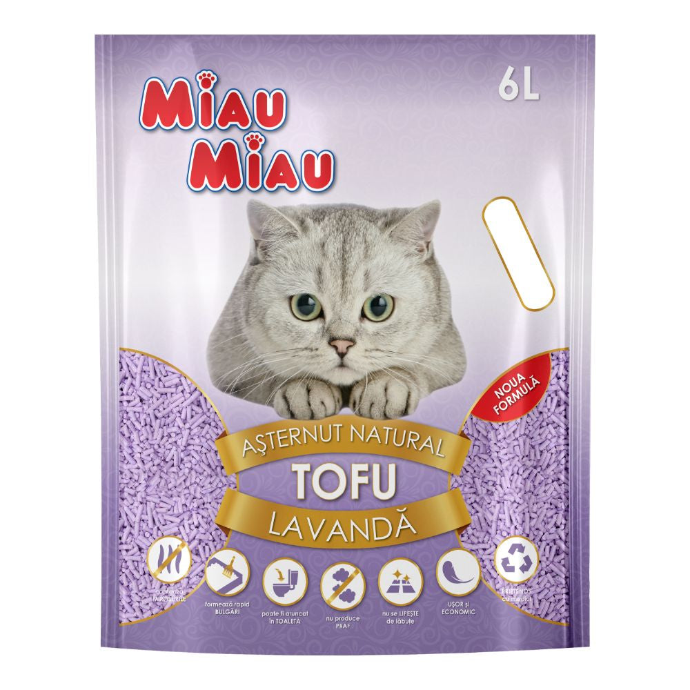 Asternut Pisici MIAU MIAU Tofu Lavanda 6L 6l
