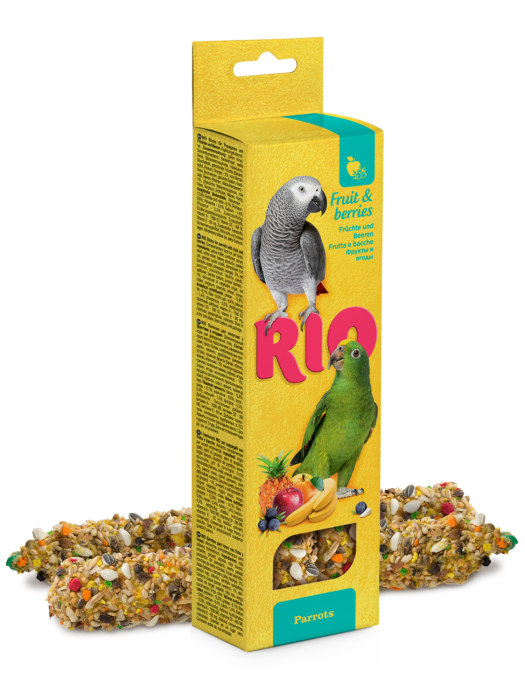 Batoane cu fructe de padure pentru papagali Rio, 2 x 90g