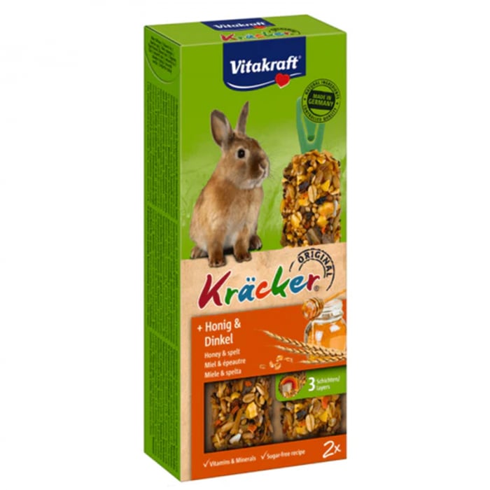 Batoane pentru iepuri cu miere grau Vitakraft 112 gr