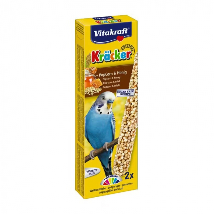 Batoane pentru perusi Vitakraft cu popcorn miere 2 buc