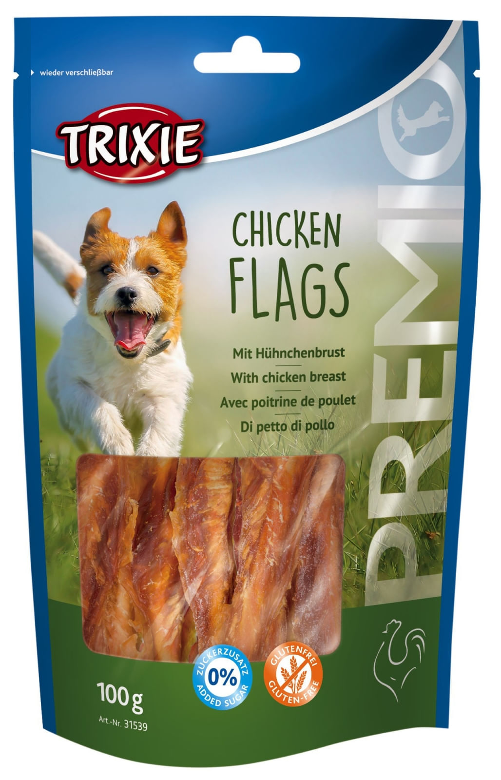 Baton Piele Rasucit Cu File De Pui Trixie, 100 g - poza 1