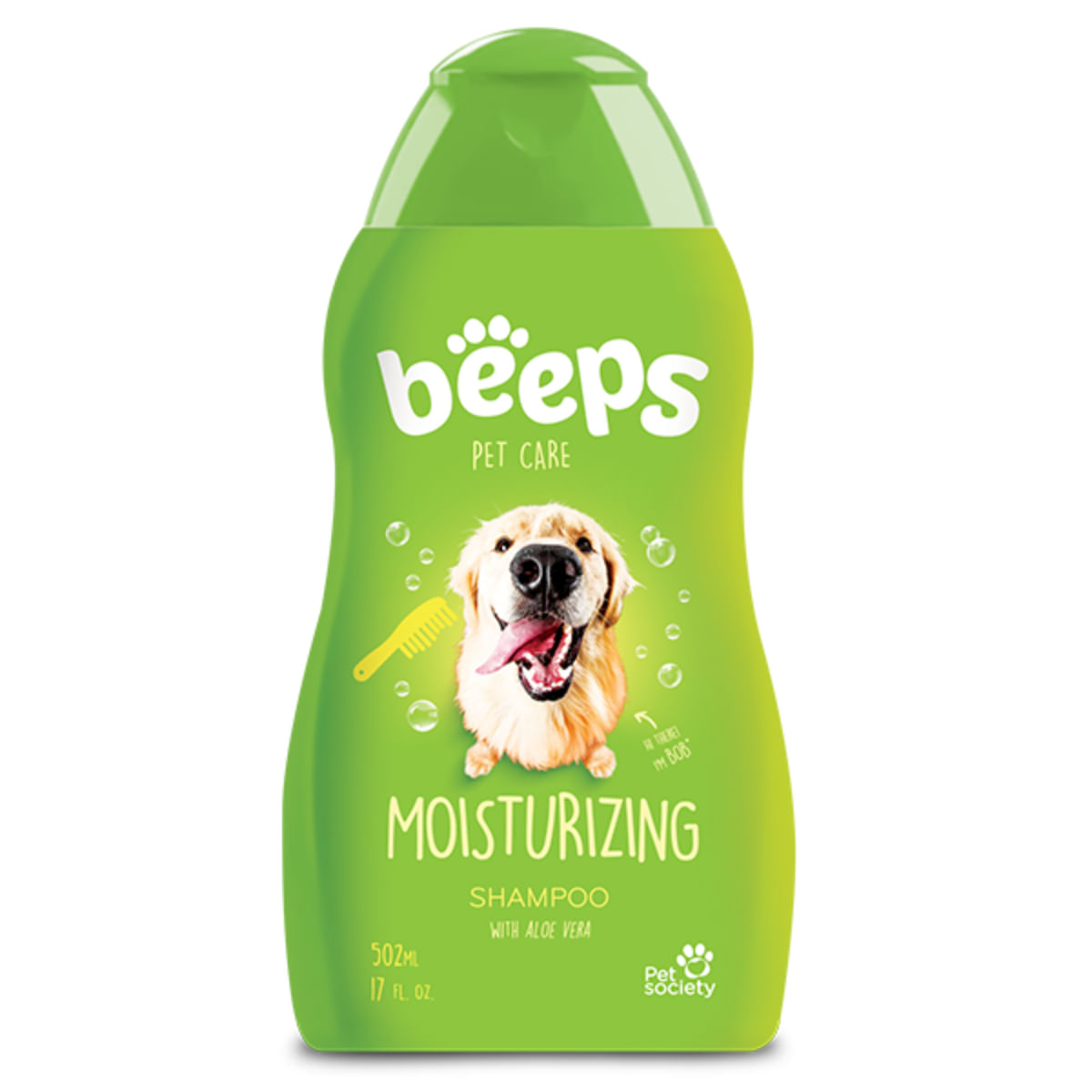BEEPS Moisturizing, șampon câini și pisici, hidratant, Măr Verde, flacon, 502ml - poza 1