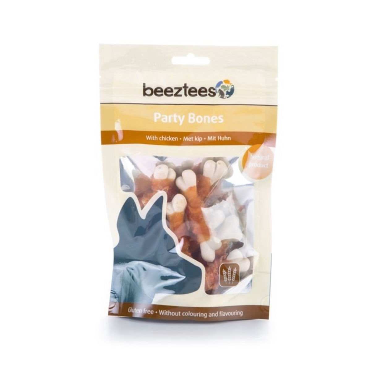BEEZTEES Party Bones, recompense câini, cu Pui, 85g - poza 1
