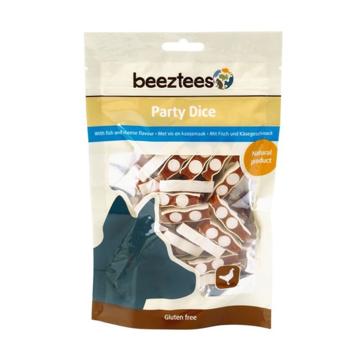 BEEZTEES Party Dice, recompense câini, cu Pui, 100g - poza 1