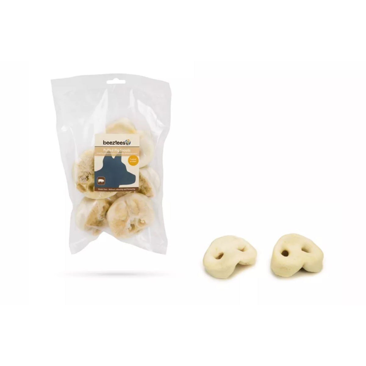 BEEZTEES Râturi Albe Porc, recompense câini, 5buc - poza 2