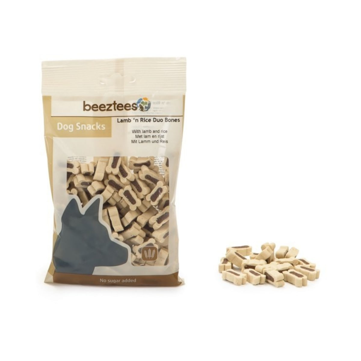 BEEZTEES Snack Oase Duo, recompense câini, cu Miel și Orez, 150g - poza 1