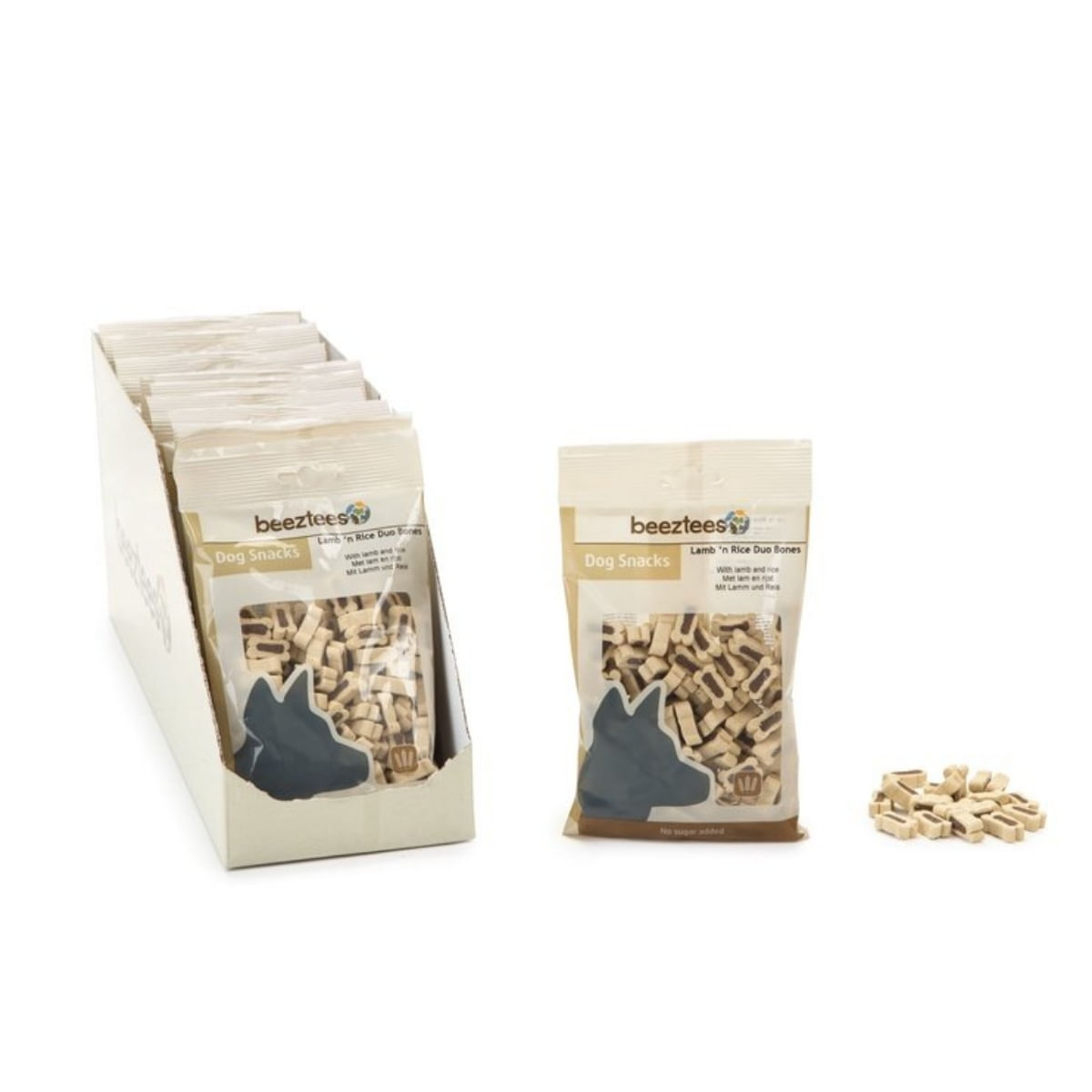 BEEZTEES Snack Oase Duo, recompense câini, cu Miel și Orez, 150g - poza 4