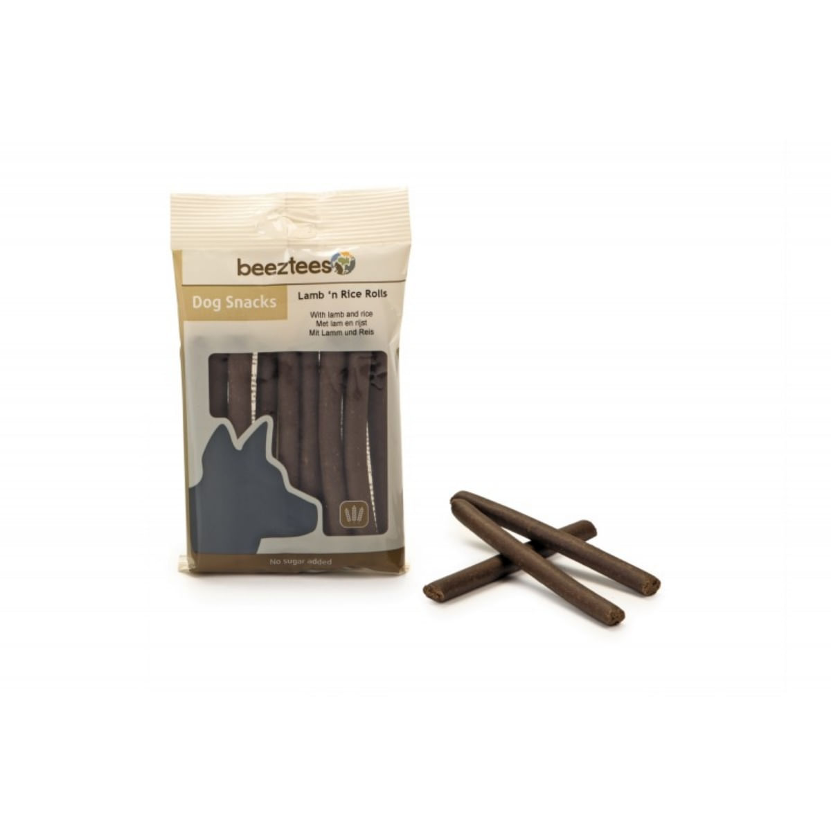 BEEZTEES Snack Rulouri, recompense câini, cu Miel și Orez, 150g - poza 1