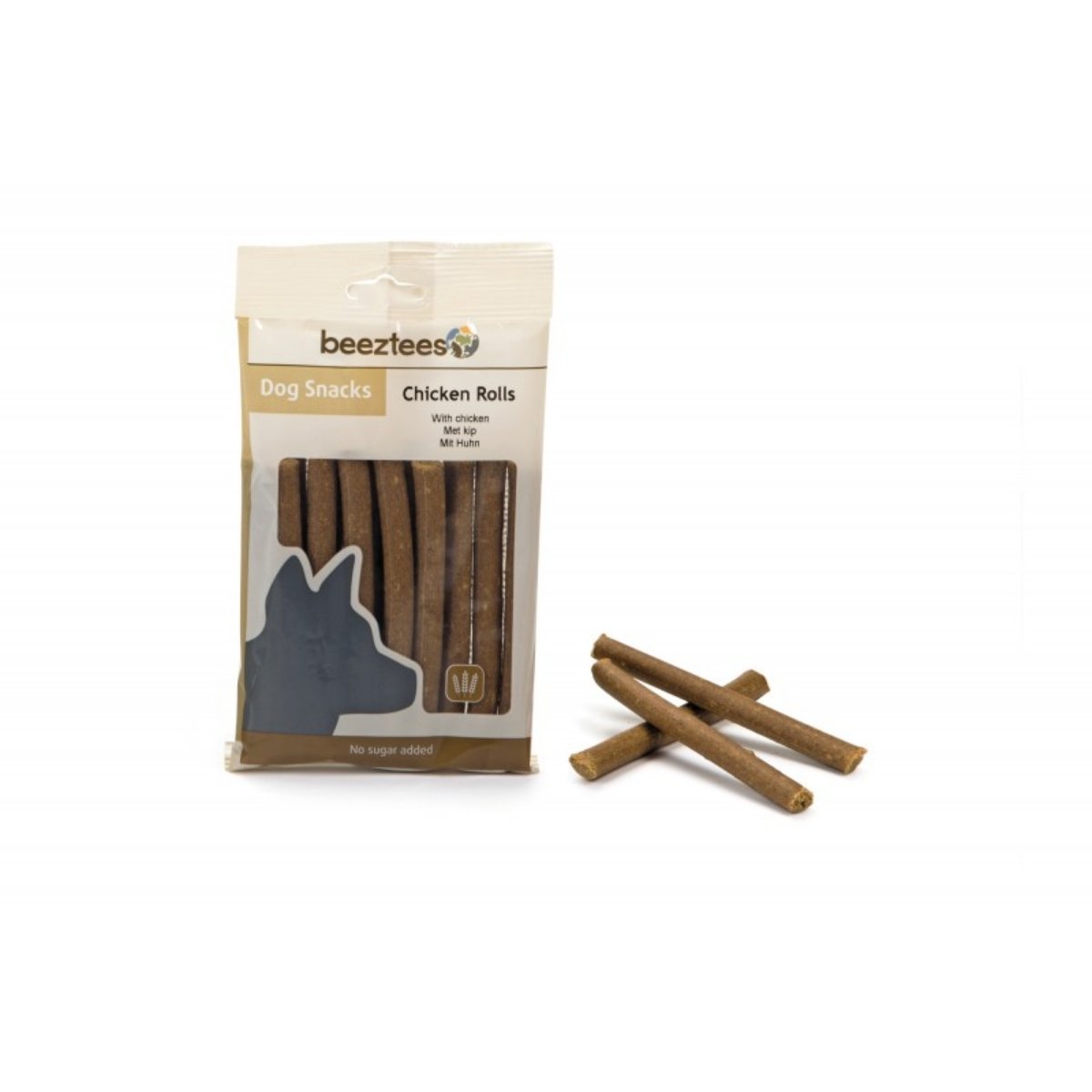 BEEZTEES Snack Rulouri, recompense câini, cu Pui, 150g - poza 1