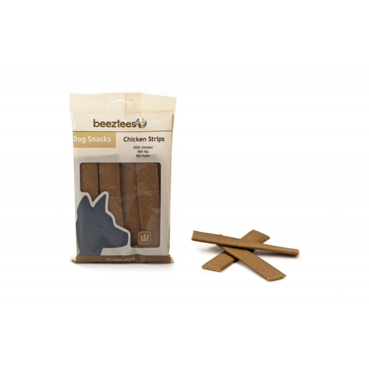 BEEZTEES Snack Strips, recompense câini, cu Pui, 150g - poza 3