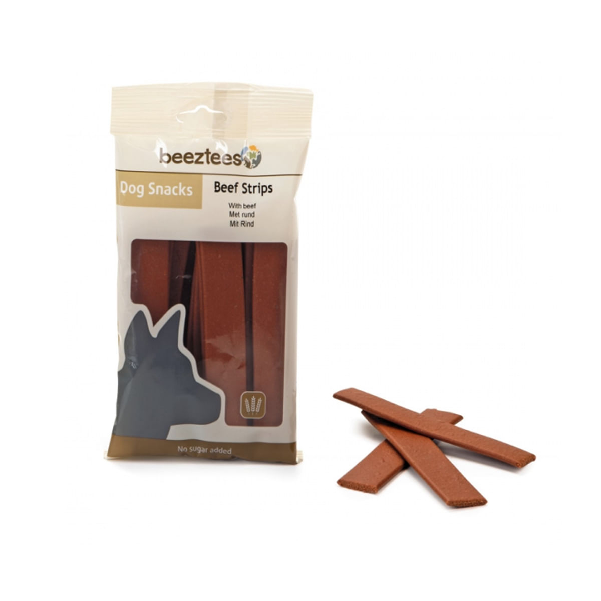 BEEZTEES Snack Strips, recompense câini, cu Vită, 150g - poza 2