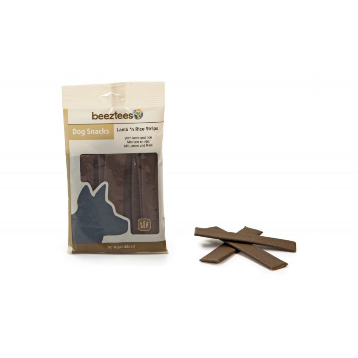 BEEZTEES Snack Strips, recompense câini, cy Miel și Orez, 150g - poza 2