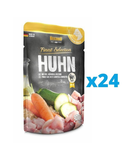 BELCANDO Finest Selection hrana umeda caini adulti, cu pui si orez 24x300 g