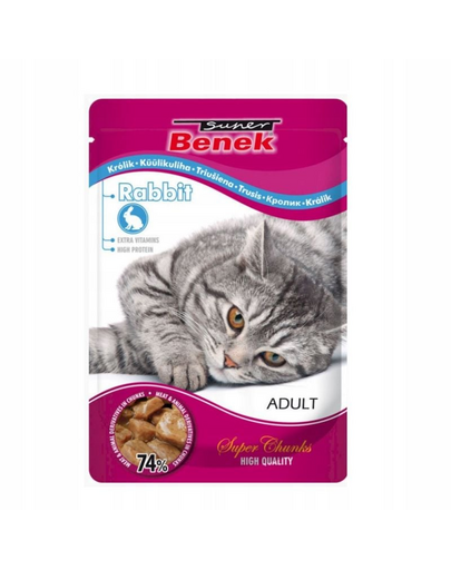 BENEK Iepure in sos 100g plic hrana pisica
