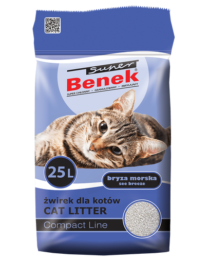 Benek Super Compact Fragrance nisip pentru litiera, cu efect de calmare 25 l x 2 (50 l)