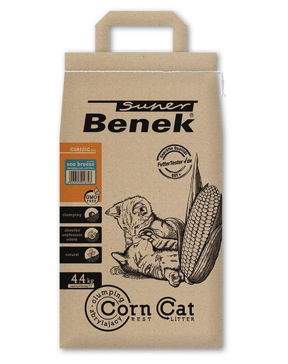 BENEK Super Corn Cat Asternut pentru litiera, miros marin 7 L