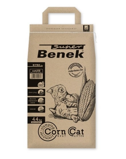 BENEK Super Corn Cat Ultra Natural - Strat biodegradabil pentru litieră- 7 L / 4,4 kg
