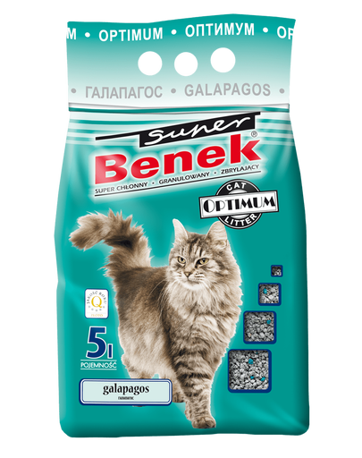 BENEK Super Optimum Galapagos nisip pentru litiera 5 L