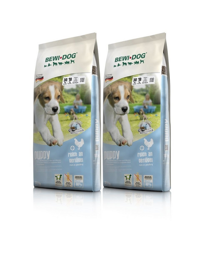 BEWI DOG Puppy 2 x 12,5 kg hrana pentru catei, cu pasare