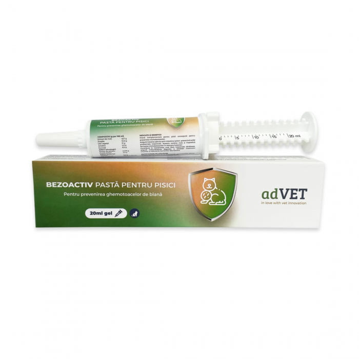 Bezoactiv , pasta pentru pisici, seringa gradata x 20 ml