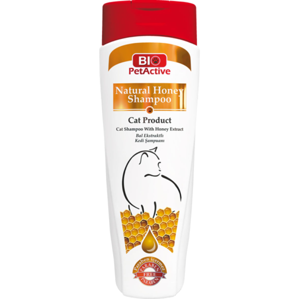 BIO PETACTIVE Natural Honey, șampon pisici, descâlcirea blănii, flacon, 400ml - poza 1