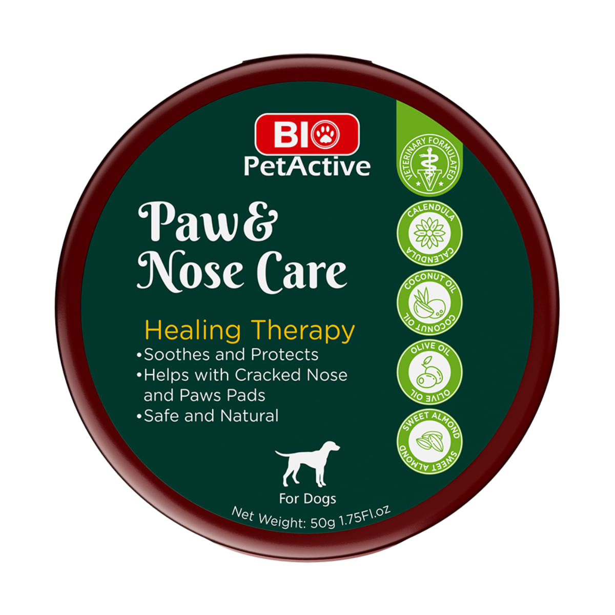 BIO PETACTIVE Paw&Nose Care, XS-XL, îngrijire pentru lăbuțe balsam câini, flacon, 50g