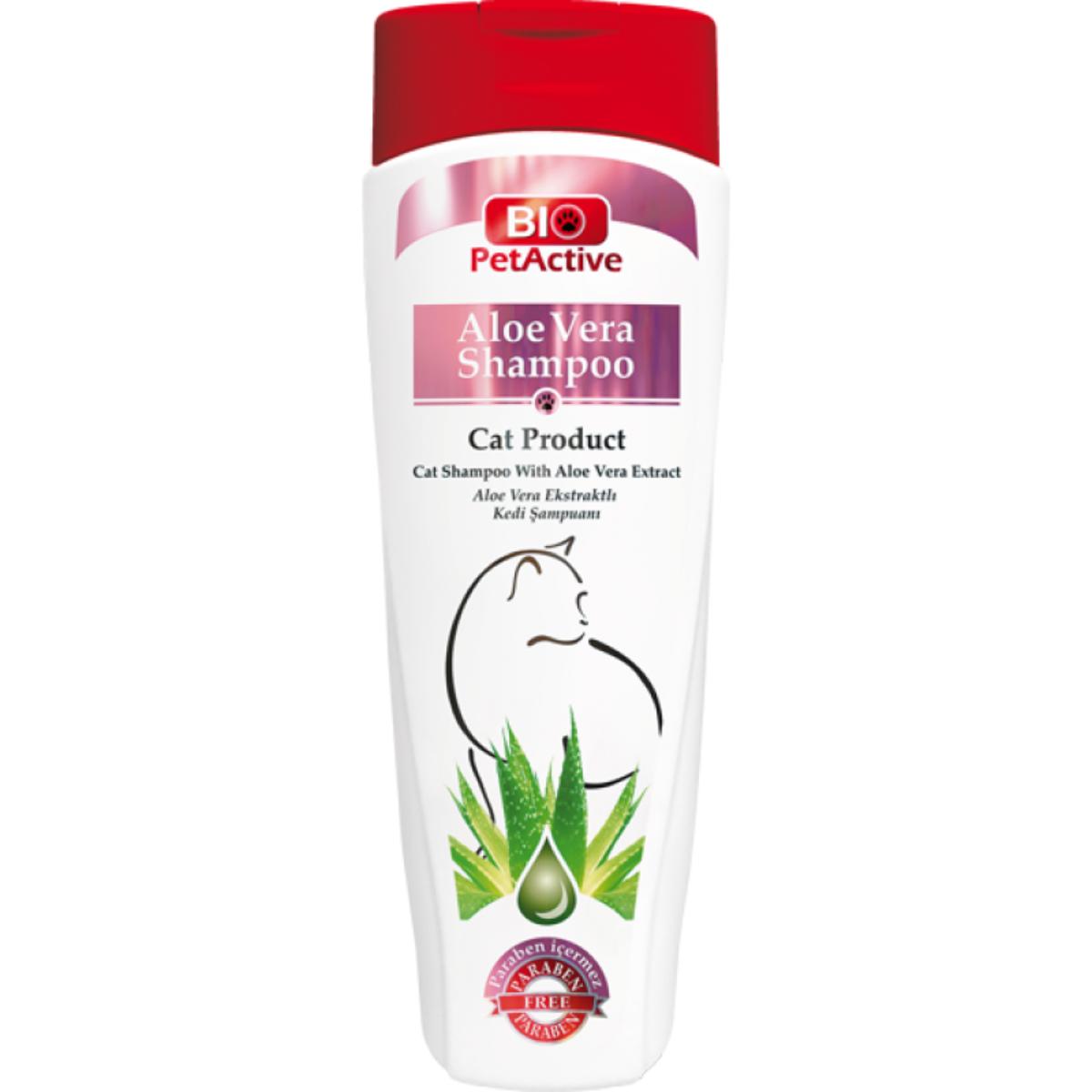 BIO PETACTIVE, șampon pisici, Aloe Vera, flacon, piele & blană, 400ml - poza 2
