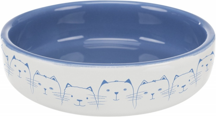 Bol ceramic 0.3 l 15 cm albastru alb