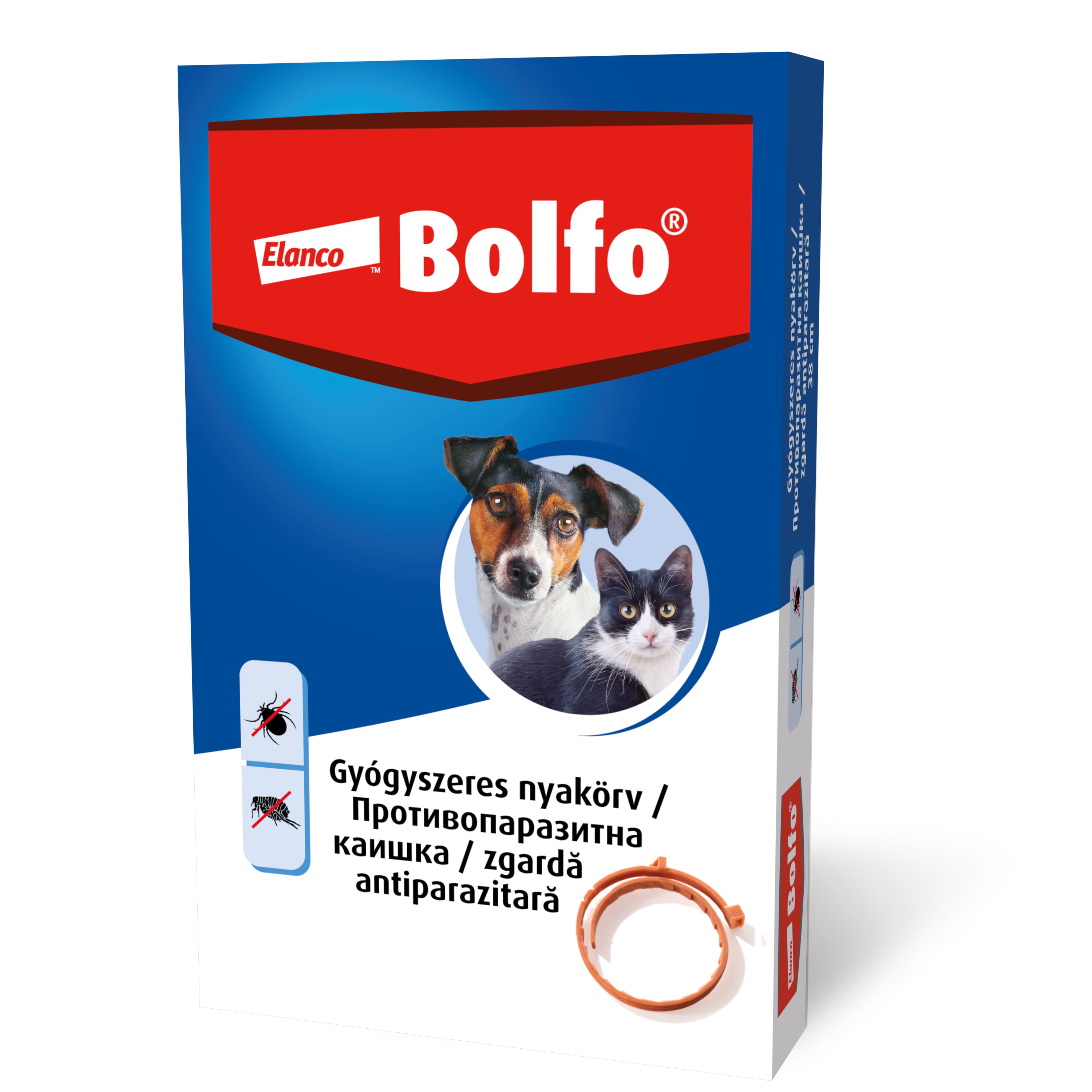 Bolfo Zgarda Antiparazitara Caini & Pisici, 35 cm
