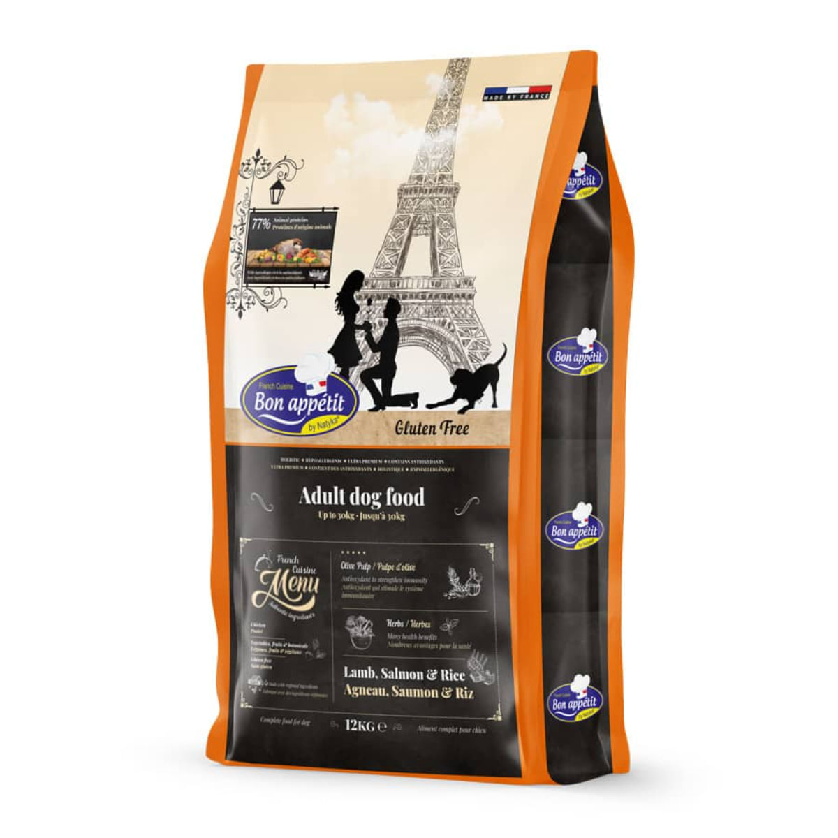 BON APPETIT, XS-XL, Miel și Somon, hrană uscată câini, alergii, 2kg - poza 2