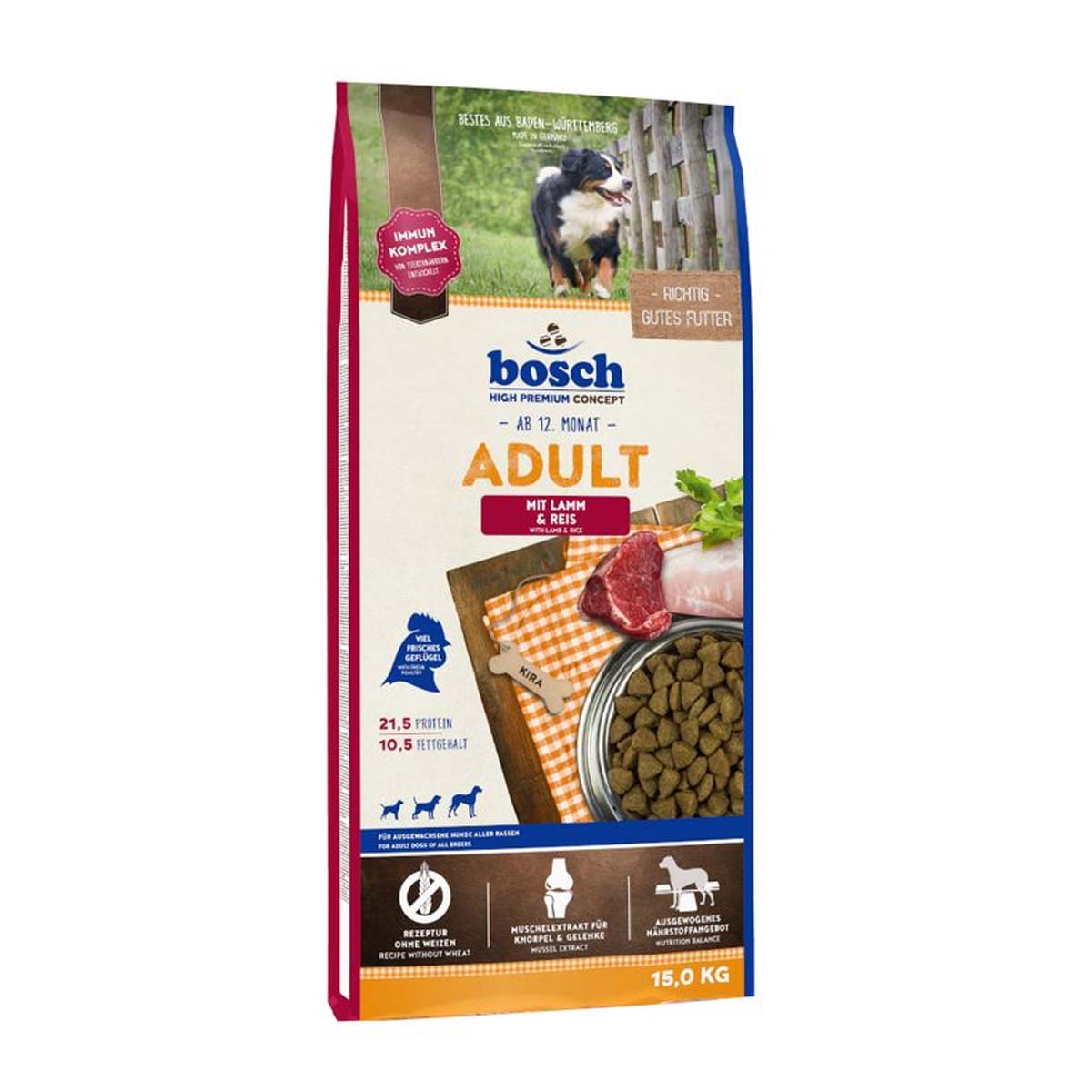 BOSCH Adult, cu Miel și Orez, hrană uscată câini BOSCH Adult, cu Miel și Orez, hrană uscată câini, 15kg - poza 3