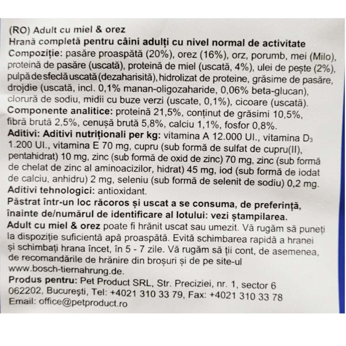 BOSCH Adult, cu Miel și Orez, hrană uscată câini BOSCH Adult, cu Miel și Orez, hrană uscată câini, 15kg - poza 4